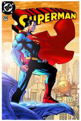 DC Comics Steel Covers Dibn metlico DC Superman Comics Vol. 2 #204 2004 17 x 26 cm