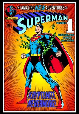DC Comics Steel Covers Dibn metlico DC Superman Comics Vol. 1 #233 1971 17 x 26 cm