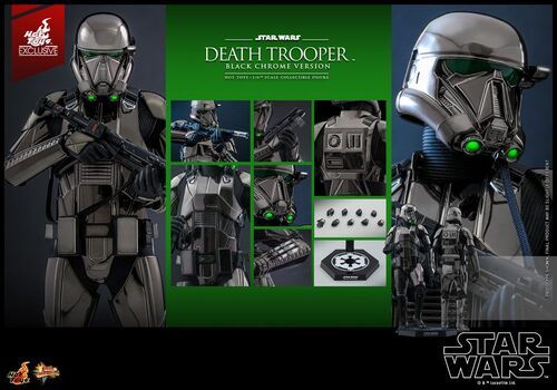 Star Wars Figura 1/6 Death Trooper (Black Chrome) 2022 Convention Exclusive 32 cm