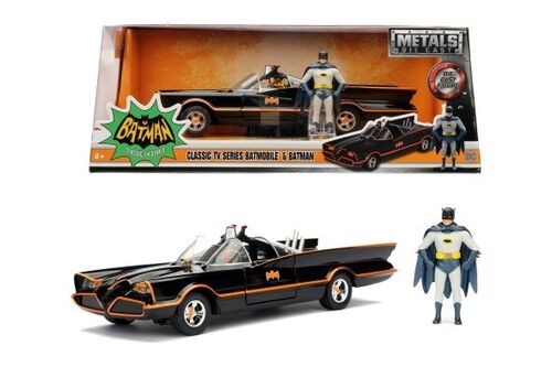 DC Comics: Batman 1966 - Classic Batmobile and Batman 1:24 Scale Set