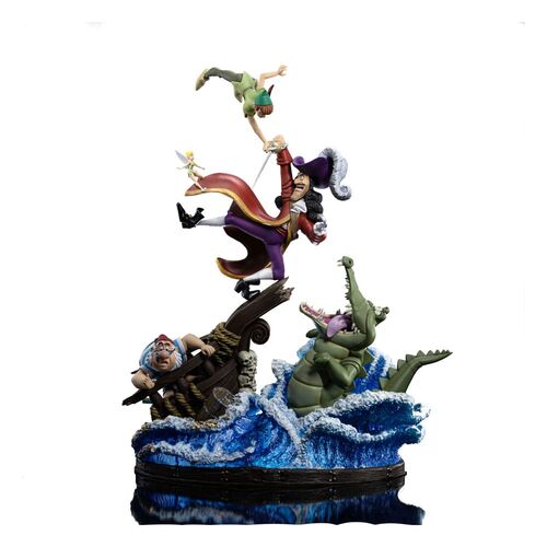 Disney Estatua 1/10 Deluxe Art Scale Peter Pan vs. Hook 42 cm