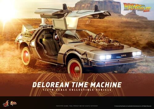 Regreso al Futuro III Vehculo Movie Masterpiece 1/6 DeLorean Time Machine 72 cm