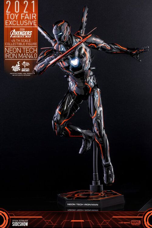Vengadores: Infinity War Figura 1/6 Iron Man Neon Tech 4.0 2021 Toy Fair Exclusive 32 cm