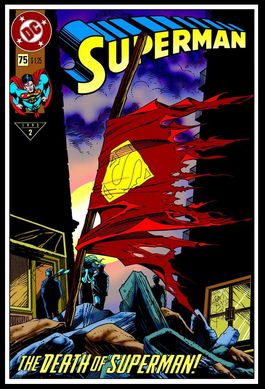 DC Comics Steel Covers Dibón metálico DC Superman Comics Vol. 2 #75 1993 17 x 26 cm