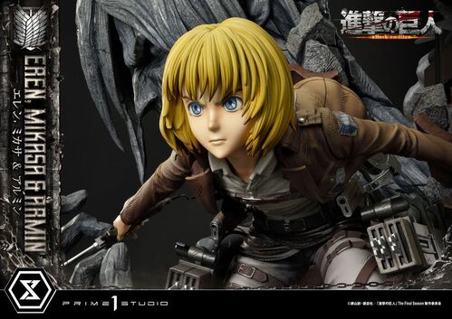 Attack on Titan Ultimate Premium Masterline Estatua Eren, Mikasa, & Armin 72 cm