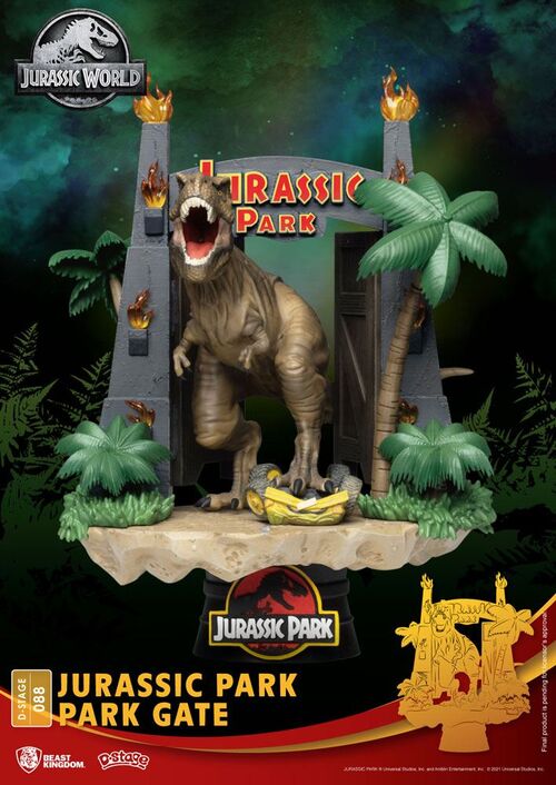 Parque Jursico Diorama PVC D-Stage Park Gate T-Rex 15 cm