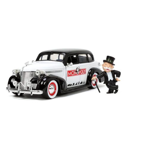 Monopoly Vehculo 1/24 Hollywood Rides 1939 Chevrolet Master Deluxe con Monopoly Figura