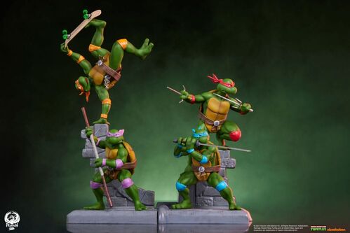 Tortugas Ninja Pack de 4 Estatua PVC Sabretooth (Classic Edition)