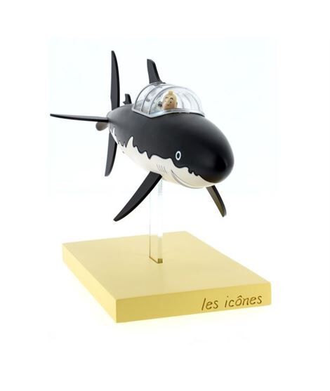 Tintin resina - Submarino tiburn- LOS ICONOS 27cm