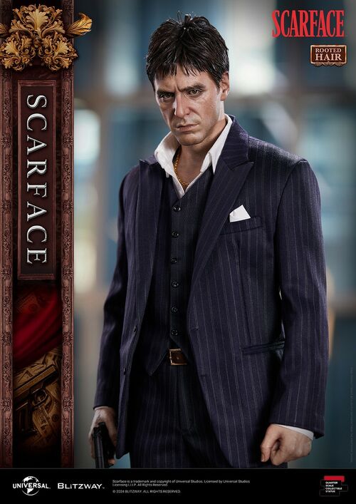 Scarface: Tony Montana Rooted Hair Version 1:4 Scale Statue