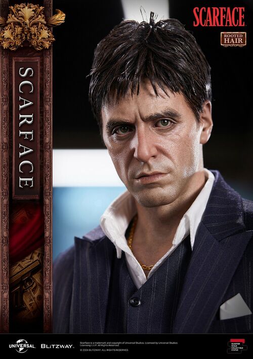Scarface: Tony Montana Rooted Hair Version 1:4 Scale Statue