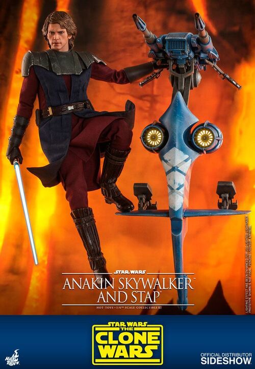 Star Wars The Clone Wars Figura 1/6 Anakin Skywalker & STAP 31 cm TMS020