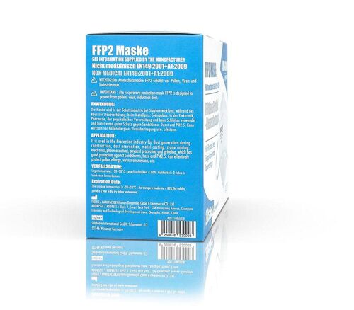 Hygisun Mascarillas de proteccin respiratoria HS0501A FFP2 CE 2797 (20 unidades)
