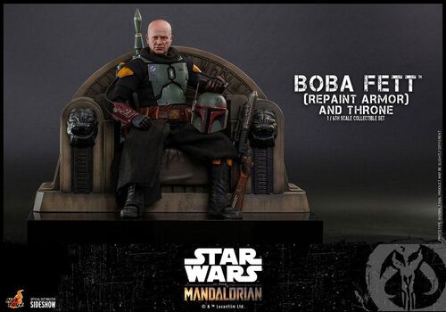 Star Wars The Mandalorian Figura 1/6 Boba Fett (Repaint Armor) and Throne 30 cm