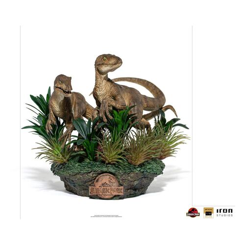 Parque Jursico Estatua 1/10 Deluxe Art Scale Just The Two Raptors 20 cm